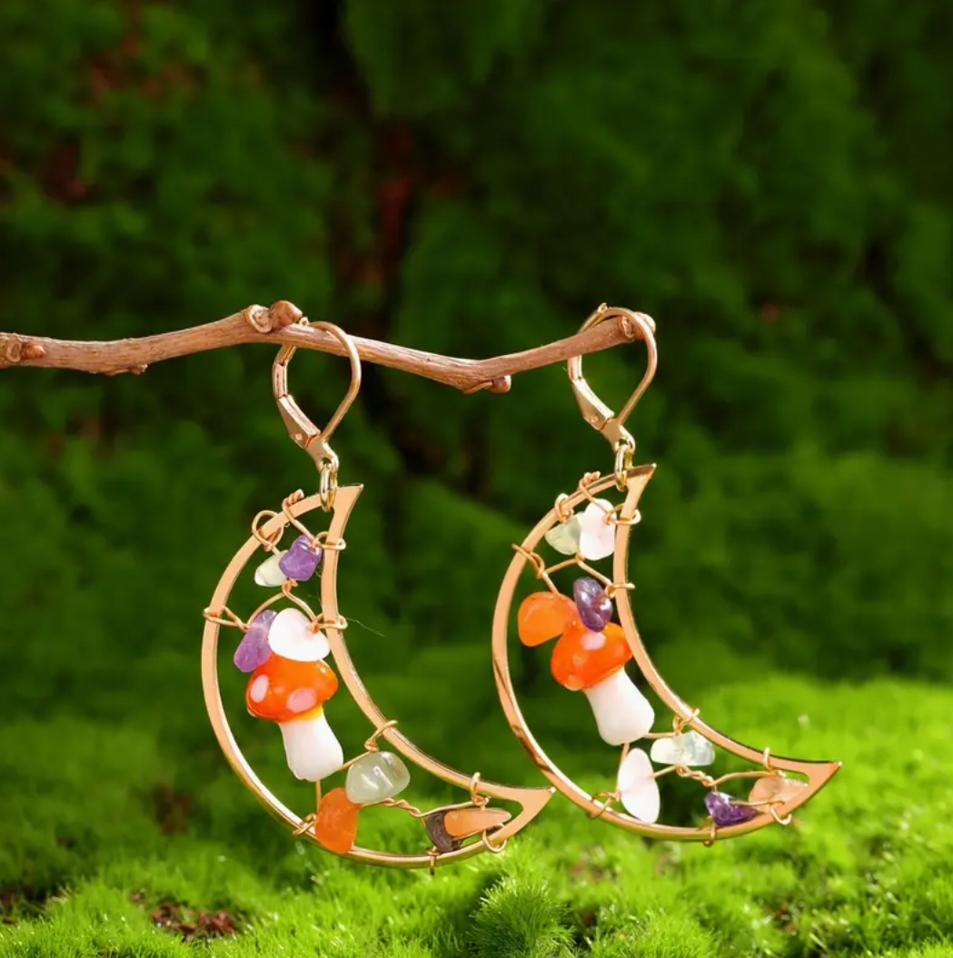 The Harvest Moon Crystal Earrings