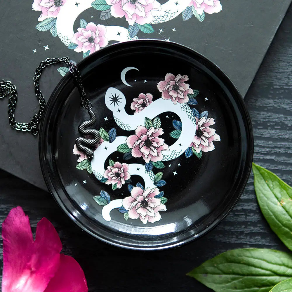 Persephone Floral Snake Trinket Dish
