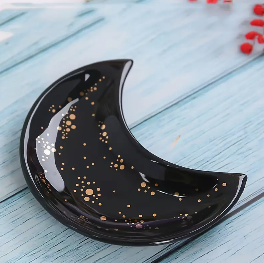 Midnight Oracle Crescent Moon Trinket Dish