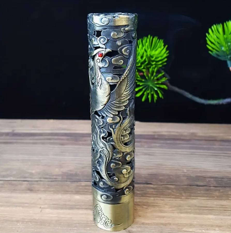 Mythic Guardian Hollow Bronze Incense Tube Holders