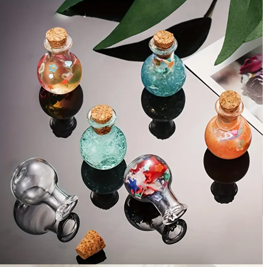 Alchemist's Arsenal Mini Glass Potion Bottles - Set of 10