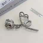 Metal Rose Hair Claw Clip
