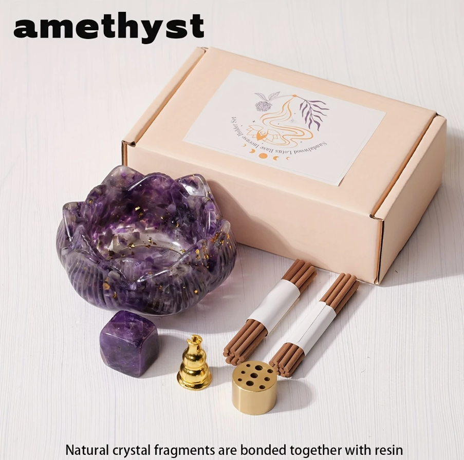 The Sacred Petals Set – Amethyst & Rose Quartz Editions