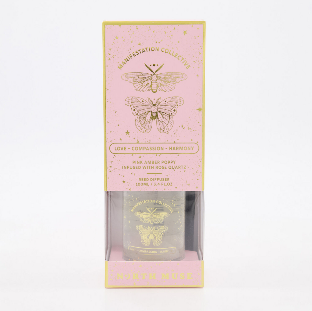 Pink Amber Poppy Rose Quartz Infused Diffuser 100ml