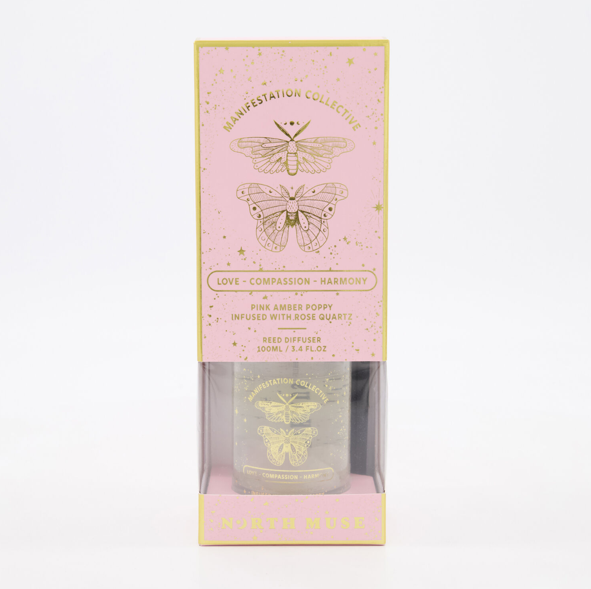 Pink Amber Poppy Rose Quartz Infused Diffuser 100ml