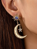 The Astral Luminary Sun, Moon & Star Earrings