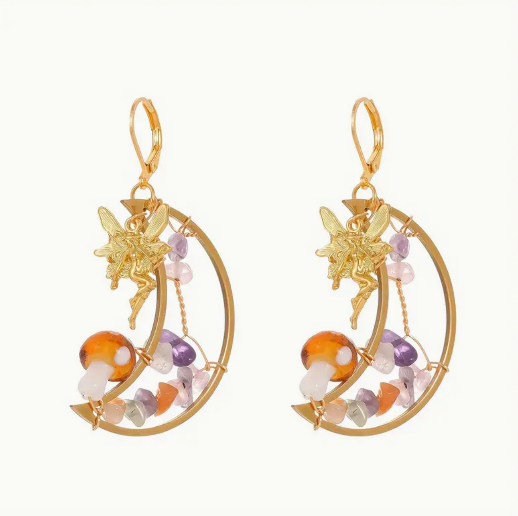 The Moon Fairy Crystal Earrings