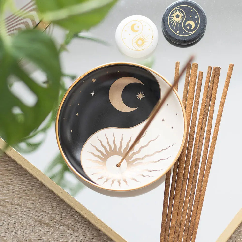 Yin Yang Ceramic Incense Holder Plate