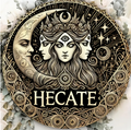Hecate Triple Moon Goddess Metal Wall Art