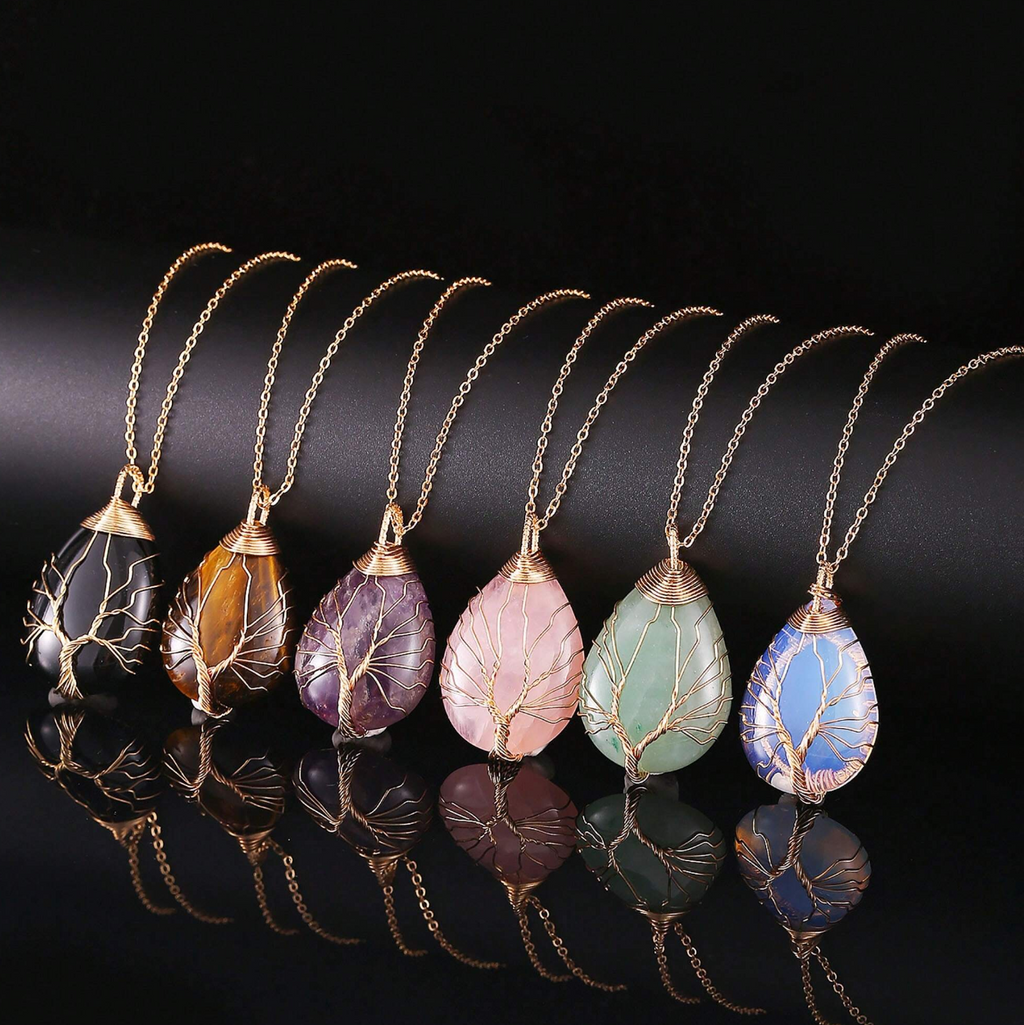 The Tree of Life Crystal Necklaces