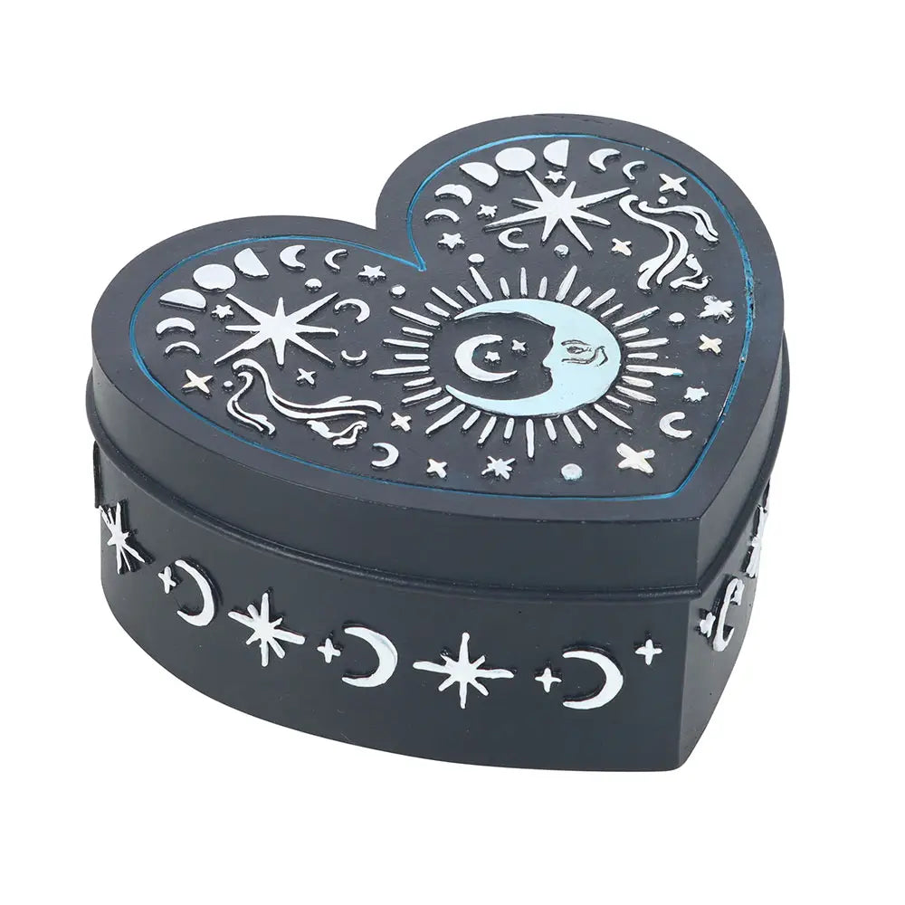Blue Moon Heart Trinket Box