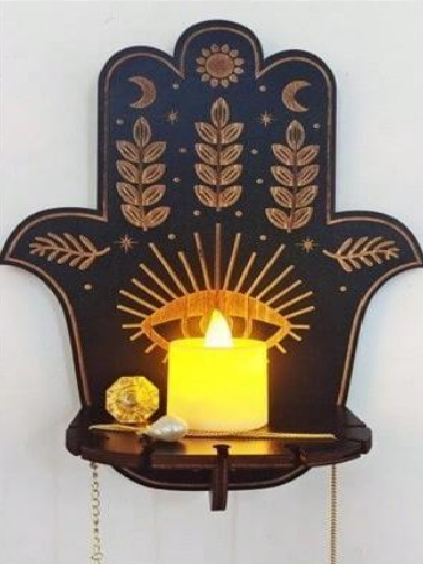 Hamsa Glow Wall Shelf
