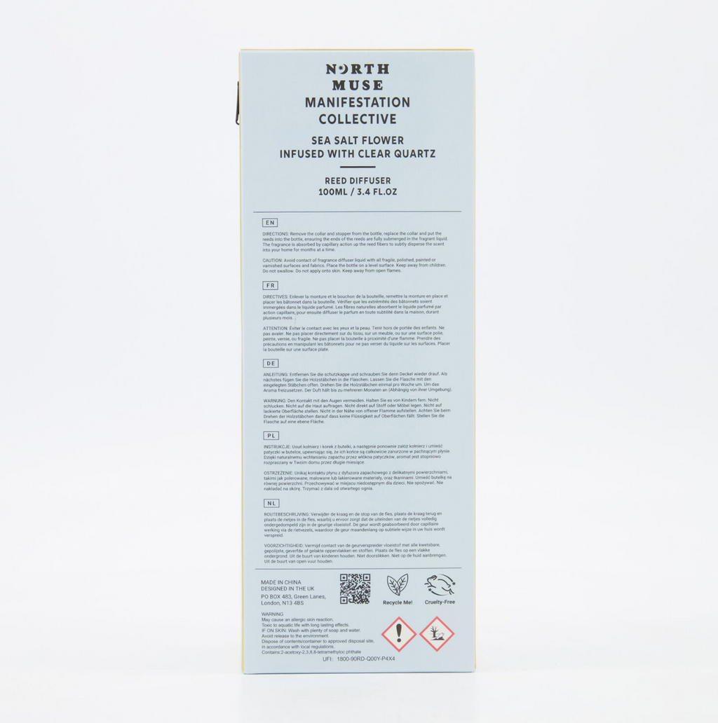 Sea Salt Flower Clear Quartz Infused Diffuser 100ml