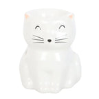 White Happy Cat Oil Burner