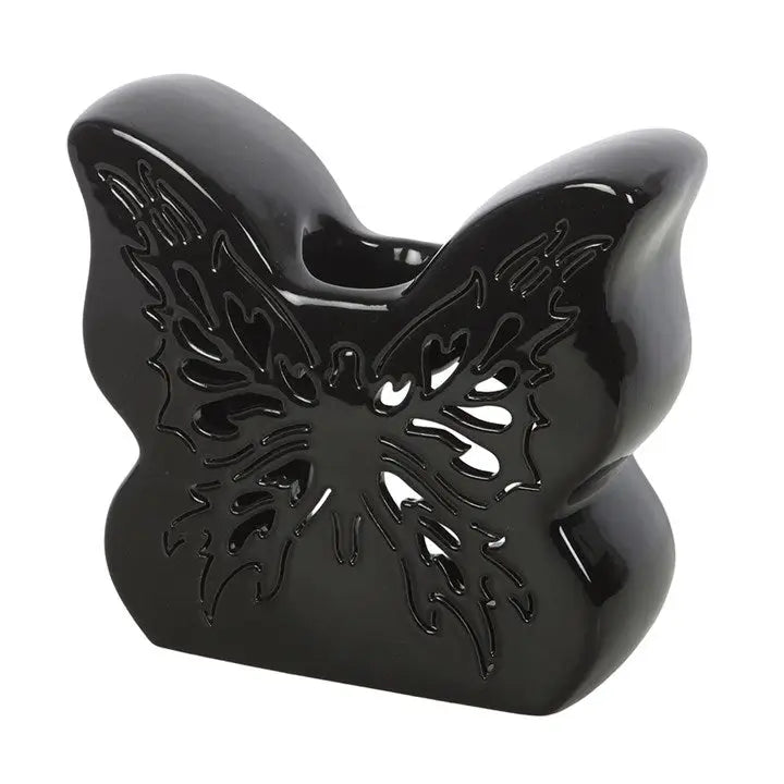 Black Cut-Out Butterfly Oil Burner