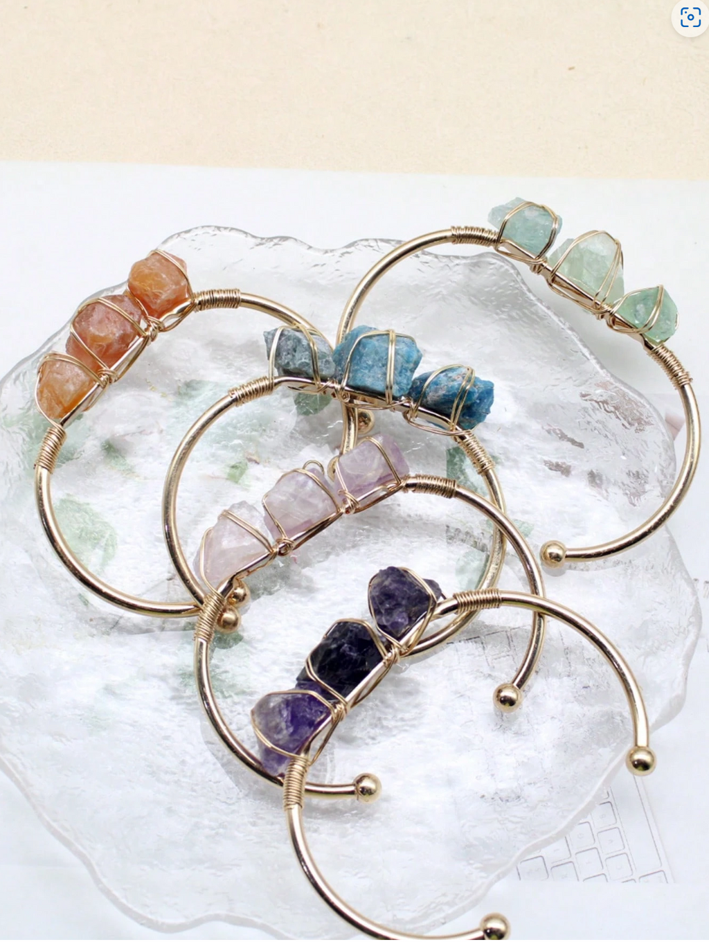 Lorekeeper Crystal Cuff Bangles