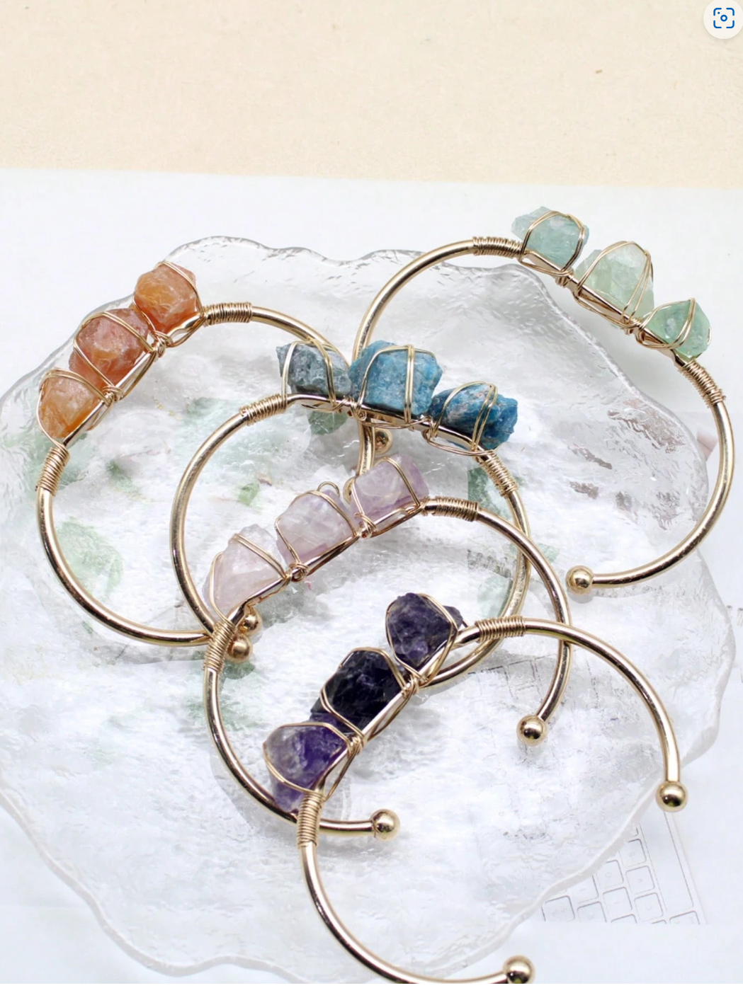 Lorekeeper Crystal Cuff Bangles