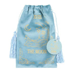 The Moon Vintage Tarot Card Velvet Drawstring Bag