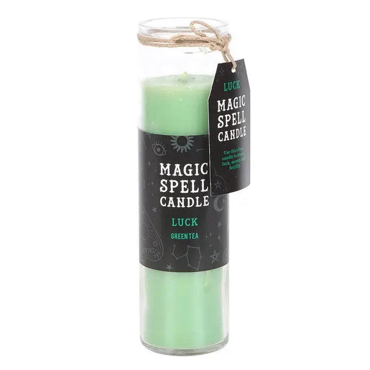 Good Luck Green Tea Magic Spell Tube Candle
