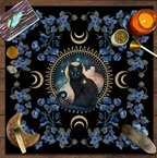 Midnight Familiar Celestial Cat Altar Cloth