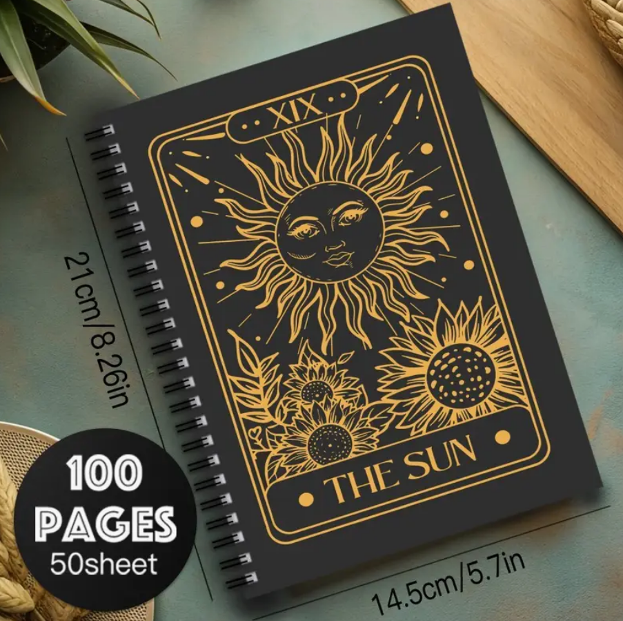 The Sun Card Spiral Notebook