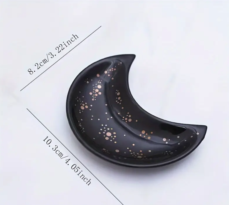 Midnight Oracle Crescent Moon Trinket Dish