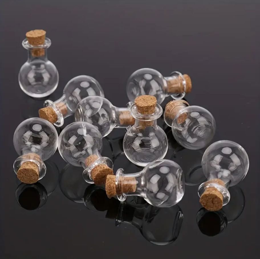 Alchemist's Arsenal Mini Glass Potion Bottles - Set of 10