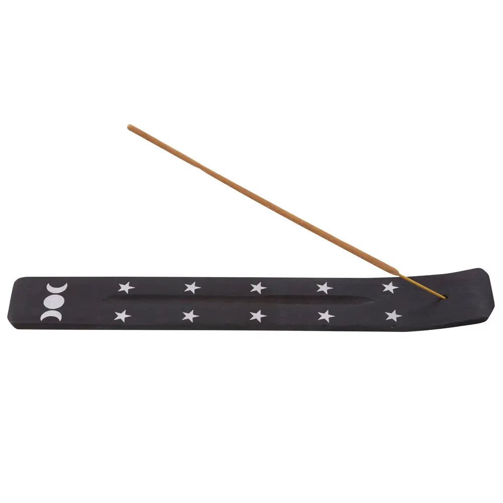Triple Moon Wooden Incense Ash Catcher
