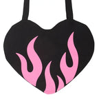 Burning Heart Satin Tote Bag