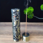 Mythic Guardian Hollow Bronze Incense Tube Holders