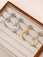 The Astral Luminary Sun, Moon & Star Earrings