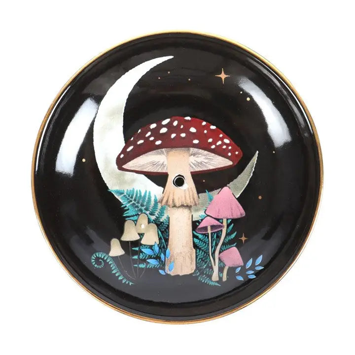 Artemis Forest Mushroom Ceramic Incense Holder Plate