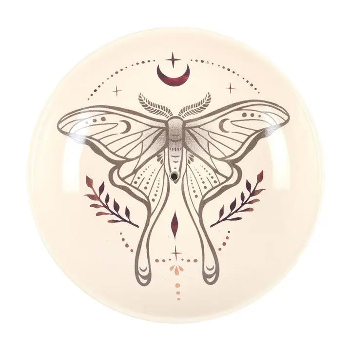 Luna Moth Ceramic Incense Stick Holder Plate