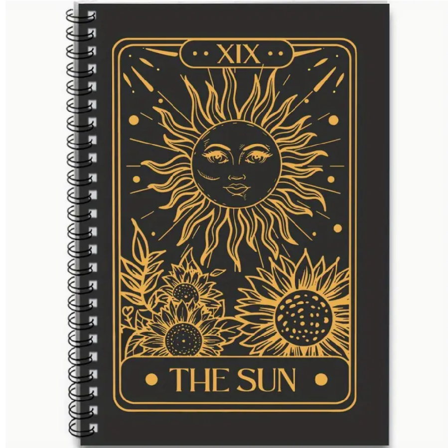 The Sun Card Spiral Notebook