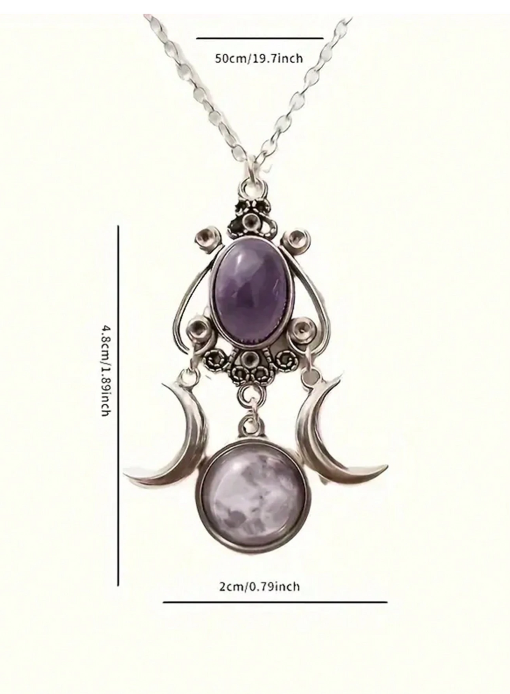 Triple Moon Mystic Pendant