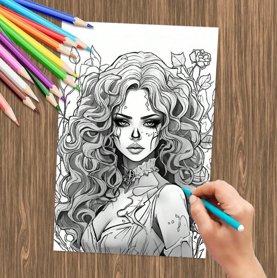 Enchanted Beauties – A Witchy Colouring Book