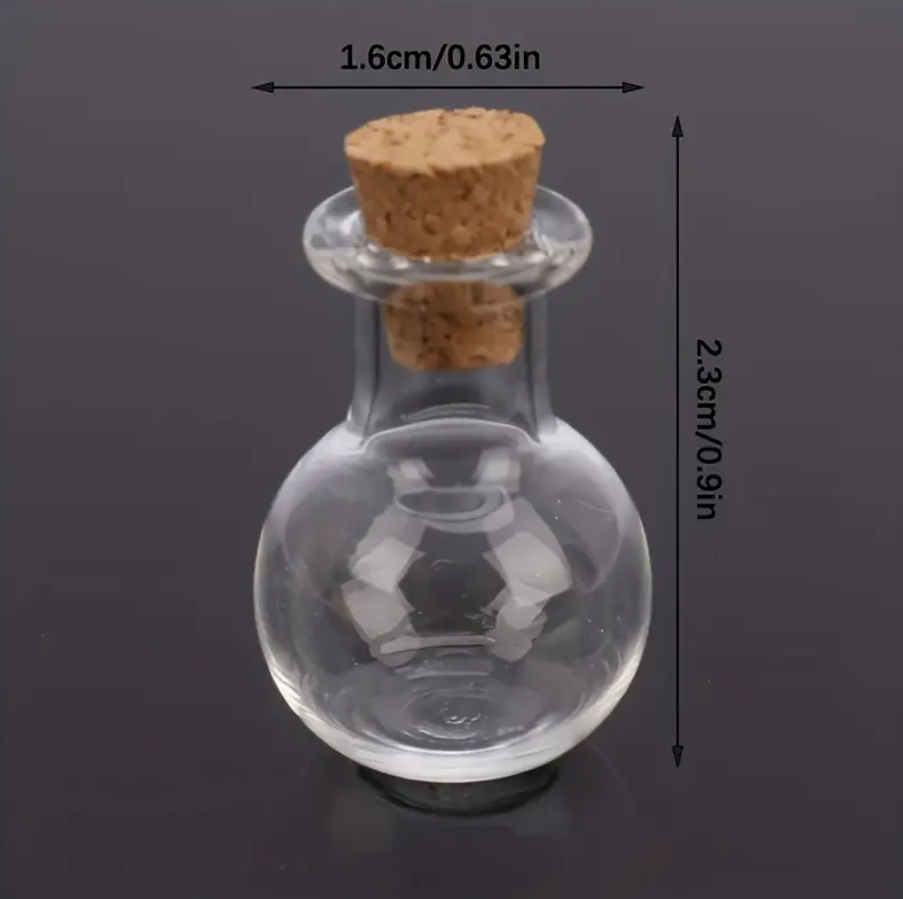 Alchemist's Arsenal Mini Glass Potion Bottles - Set of 10
