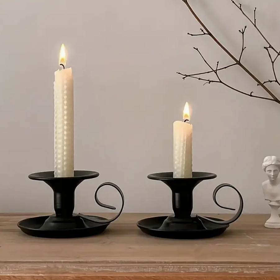 Midnight Vigil Traditional Taper Candle Holder