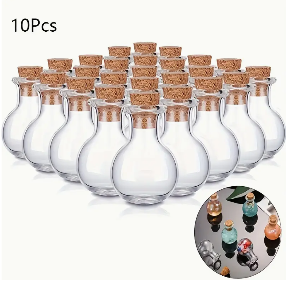 Alchemist's Arsenal Mini Glass Potion Bottles - Set of 10