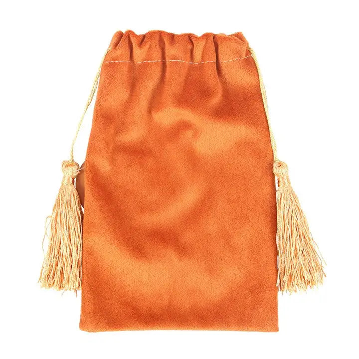 The Wheel of Fortune Vintage Tarot Card Velvet Drawstring Bag