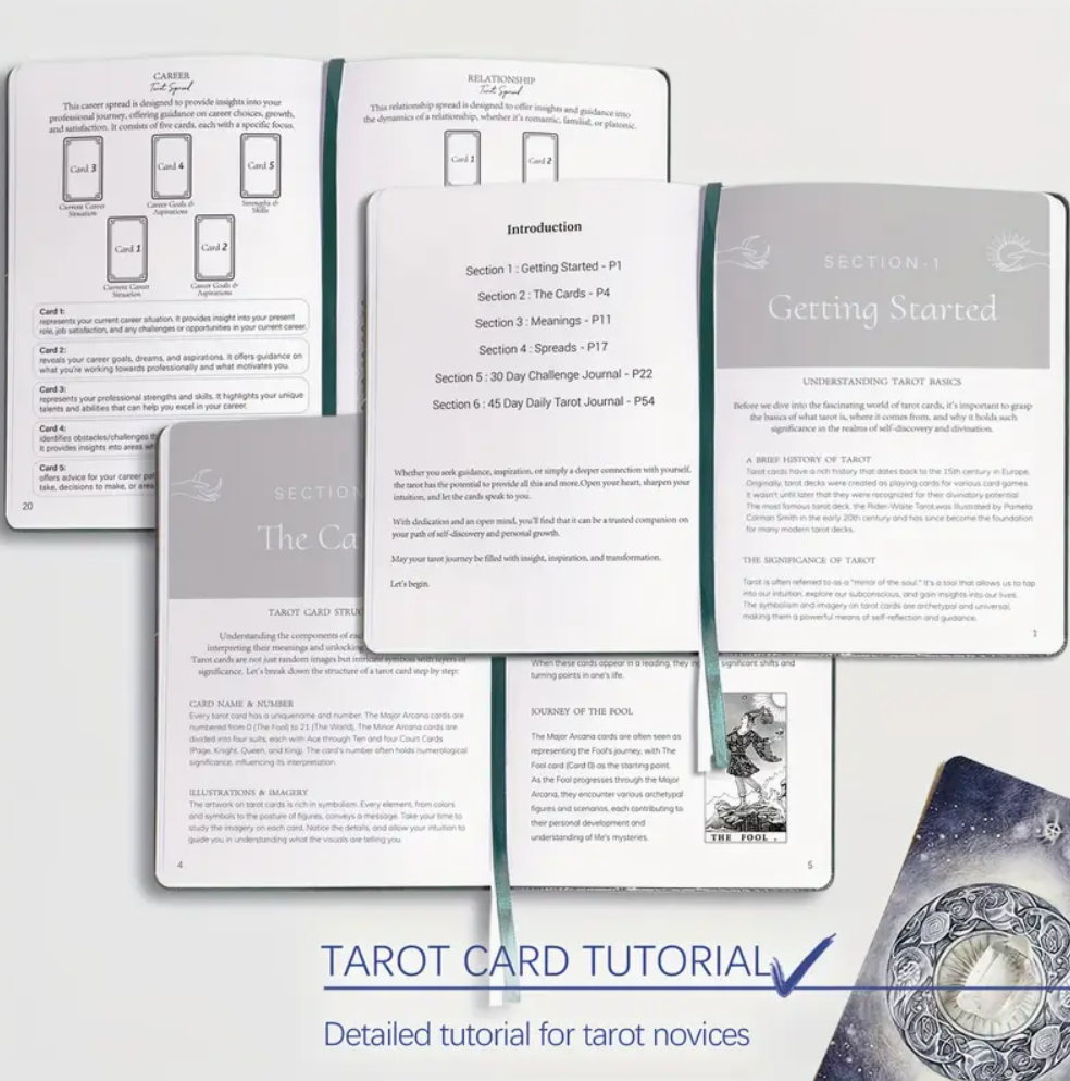 Mystic Portals Tarot Journal with 75-Day Challenge