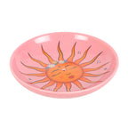 The Pink Sun Ceramic Incense Holder Plate
