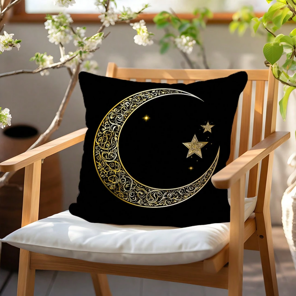 The Gilded Moon & Stars Cushion Cover