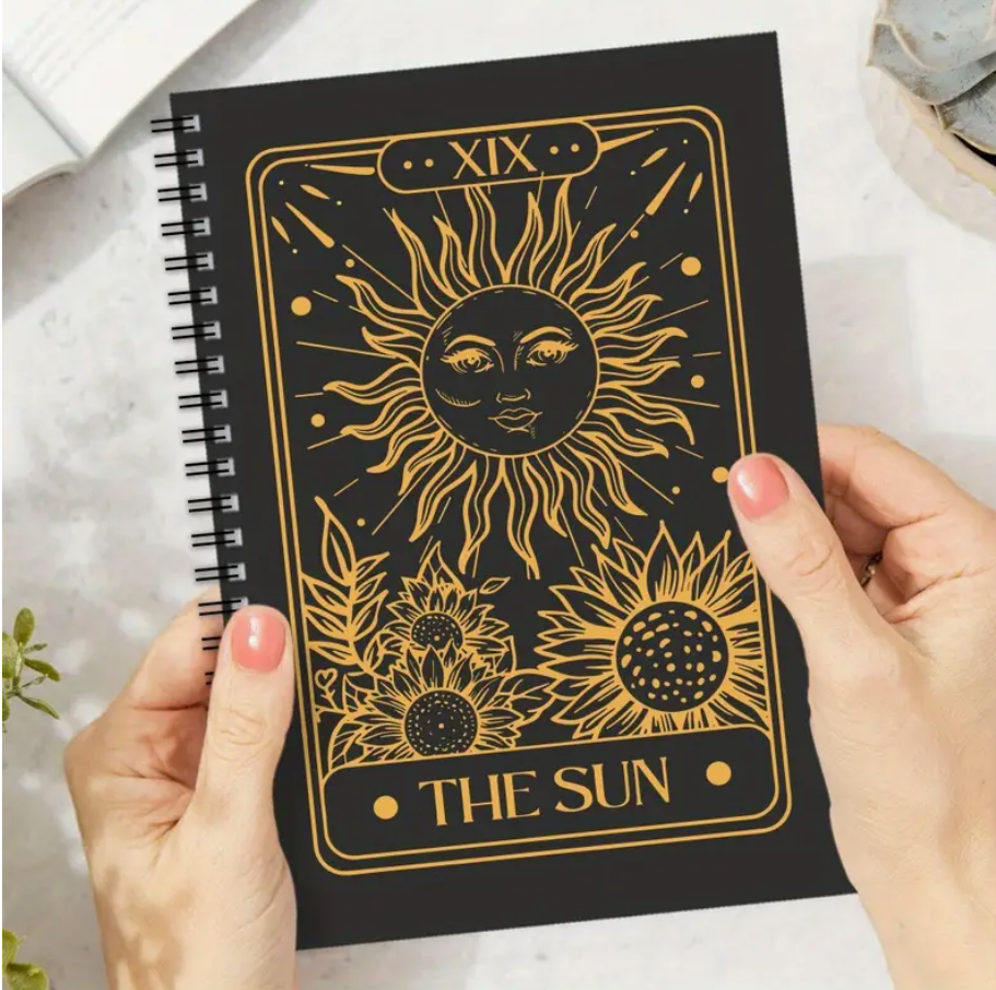 The Sun Card Spiral Notebook