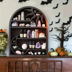 Celestial Sanctuary Moon & Sun Crystal Display Shelf
