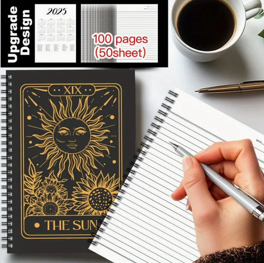 The Sun Card Spiral Notebook