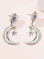 The Astral Luminary Sun, Moon & Star Earrings