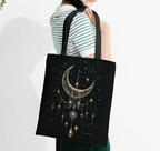 "Astral Cascade" Celestial Moon Tote Bag