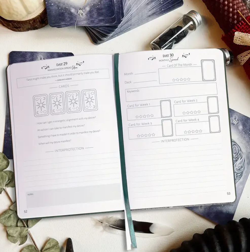 Mystic Portals Tarot Journal with 75-Day Challenge