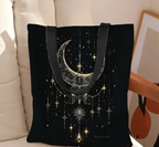 "Astral Cascade" Celestial Moon Tote Bag